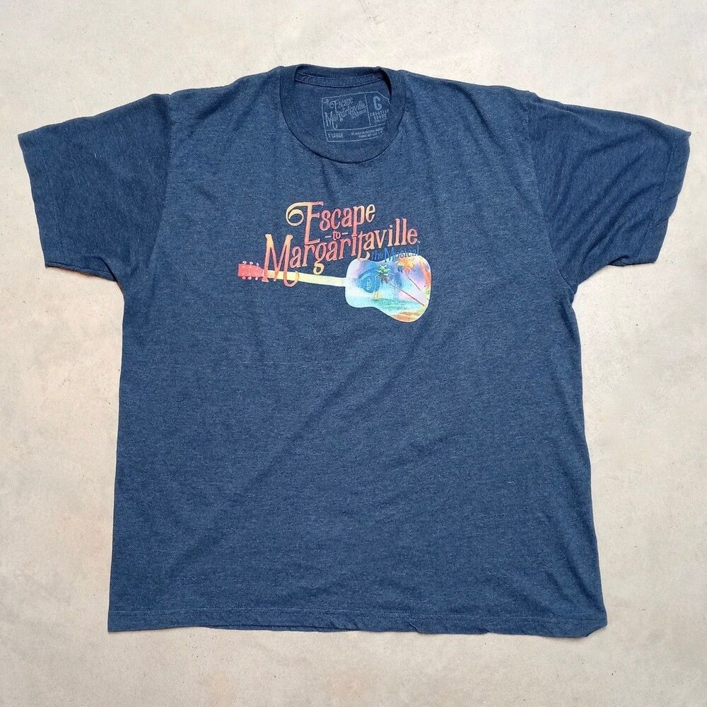 Jimmy Buffett Escape To Margaritaville The Musical Crew Neck T-shirt Men's XL